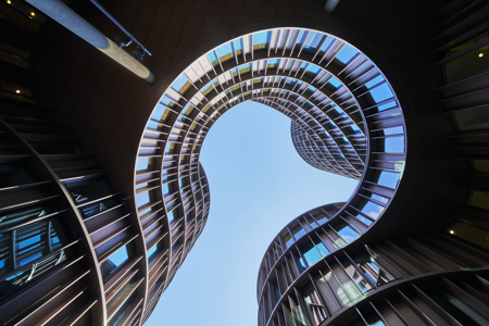 Looking Up The Axel Towers