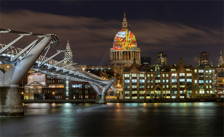 St Paul's Cathedral Illuminated