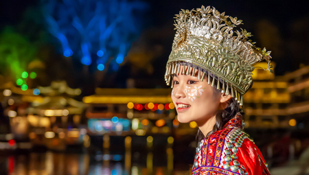 Miao Girl Wearing Silver Clothes