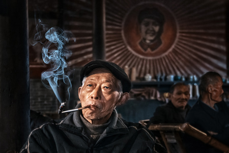 Smoking At Tea-House