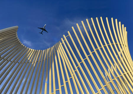 Airplane Above The Curves