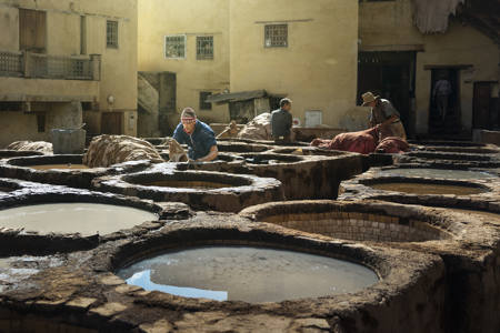 Traditional Tannery In Fez