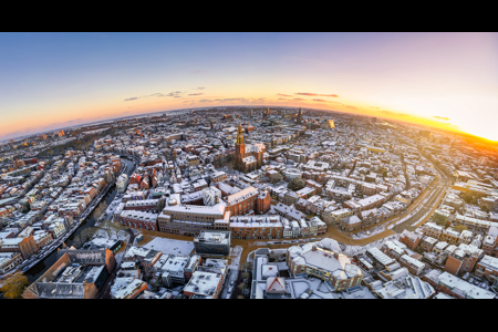 Sunrise After Snow In Groningen