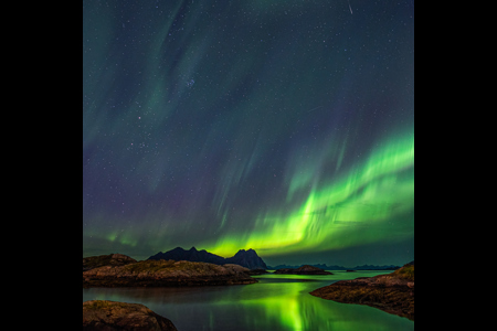 Aurora Over Western Fjord