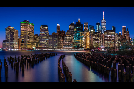 New York City Skyline At Night