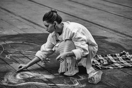 Streetart Artiste At Work