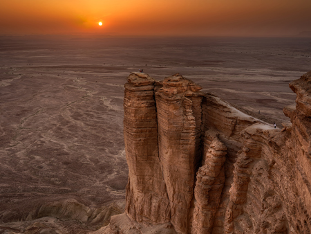 The Last Rays Of Sun At "The End Of The World" In Ryiad