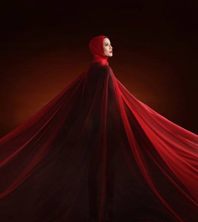 Red Veil Glows With Radiance