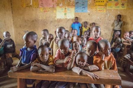 A Classroom Of Masai Kids