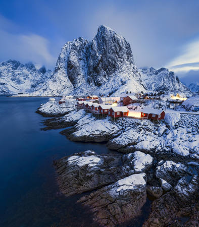 Blue Hour At Hamnoy Norway