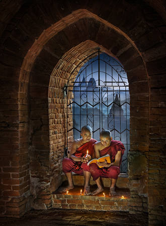 Novice Buddhist Studying