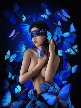 Butterfly Lady In IKB