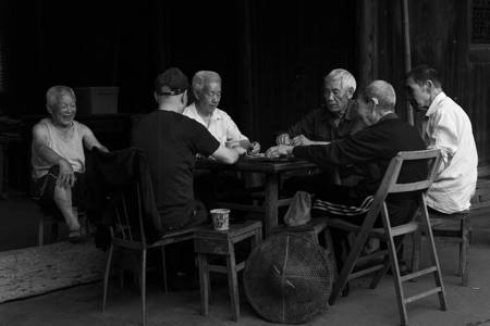 Old Friends Playing Cards