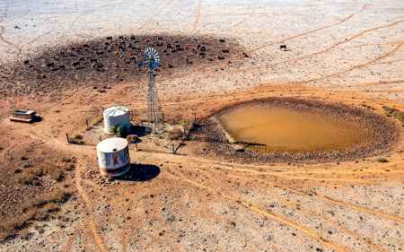 Dry Outback Waterhole.