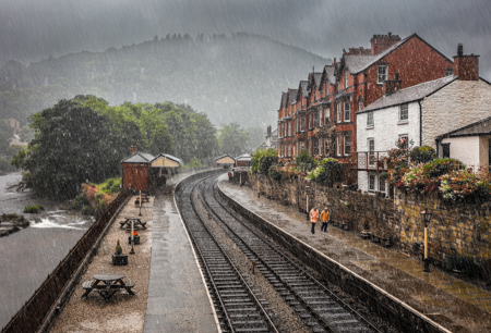 Heavy Rain At The Station