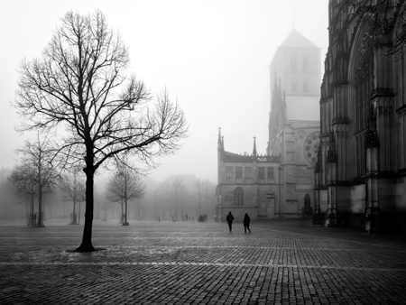 Cathedral Square In Fog