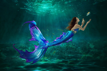 Mermaid In Blue