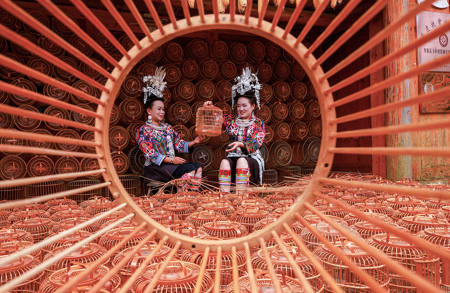 Weaving In Miao Village