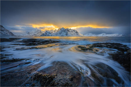 Lofoten Rocks Sunset 1