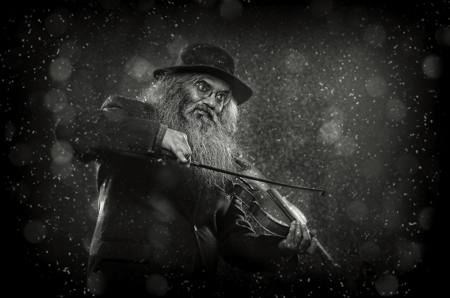 Violin In Snow 02