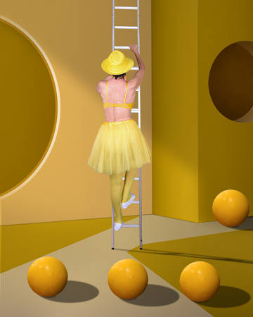 Escena Minimalista Amarilla