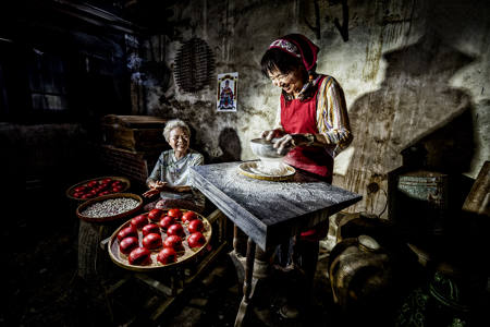 Woman Making Dessert 02