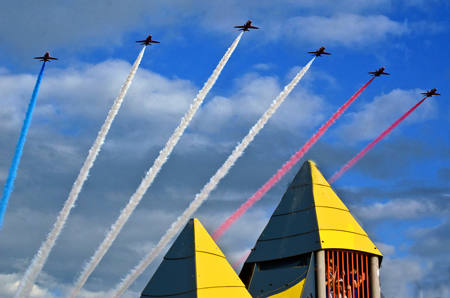 Red Arrows Yellow Roofs