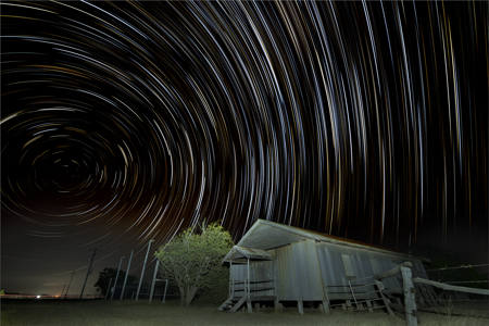 Star Trails Over Barmoya Hall