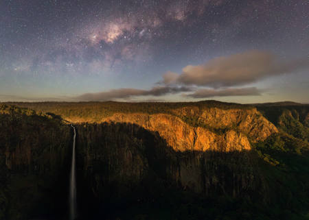 Wallaman Falls In Moonlight