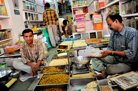Jaipur Bohari Bazaar nut sellers