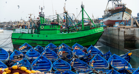 Essaouira Blue Green Boats