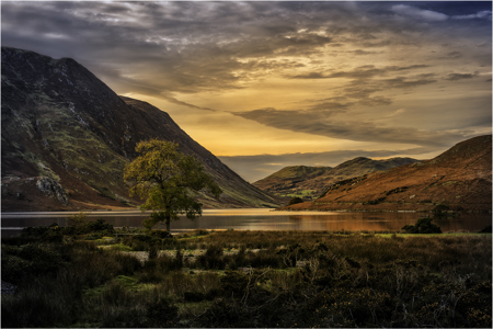 Crummock water sunset, Cumbria