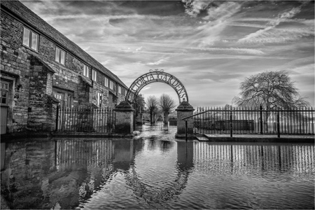 Victoria gardens in flood